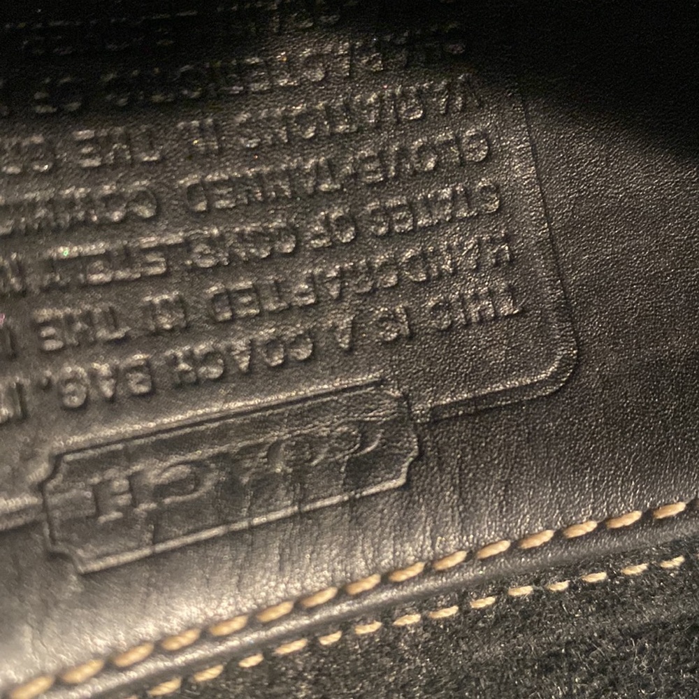 Beautiful Black Leather Coach Bag - Picture 3 of 6